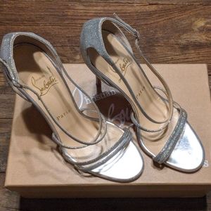 Silver glitter Gwynitta Christian Louboutins